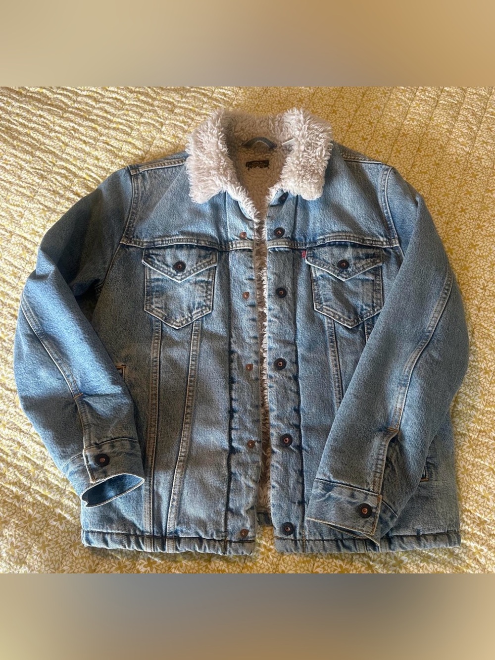 Levi's Blue Denim Sherpa-Lined Jean Jacket
